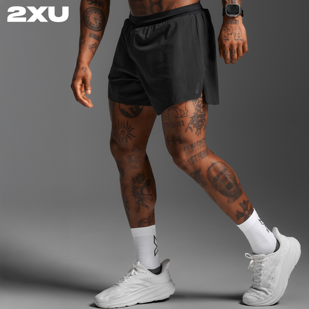 2XU 남자 런닝 반바지 라이트 스피드 스태쉬 5인치 쇼츠 MR6951BBLK-BRF - 상품 이미지