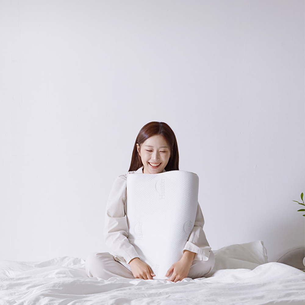 하우스터 천연 라텍스베개 일자목 경추 기능성 꿀잠베개 극소형