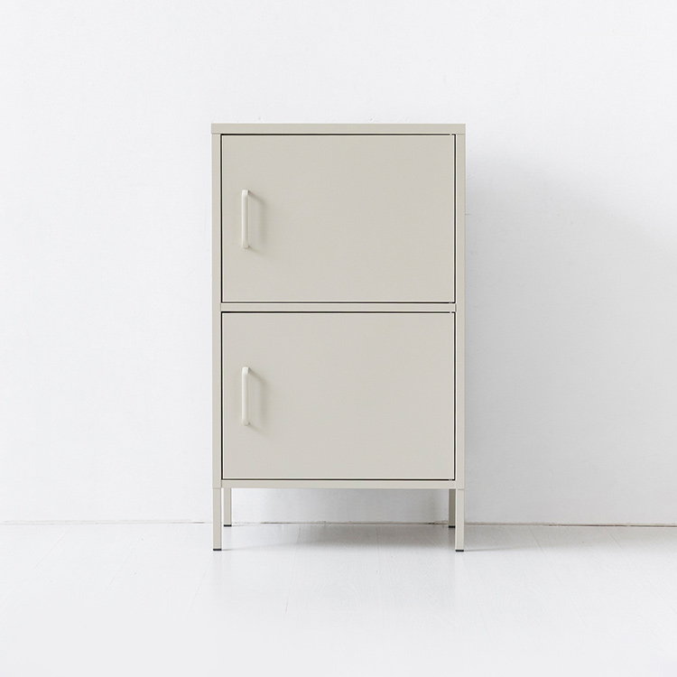 MKB 캐비넷 모던세로 2문 수납장 6001015 600x400x1015mm, 2단, 크림 7359.9367 - 메인 이미지