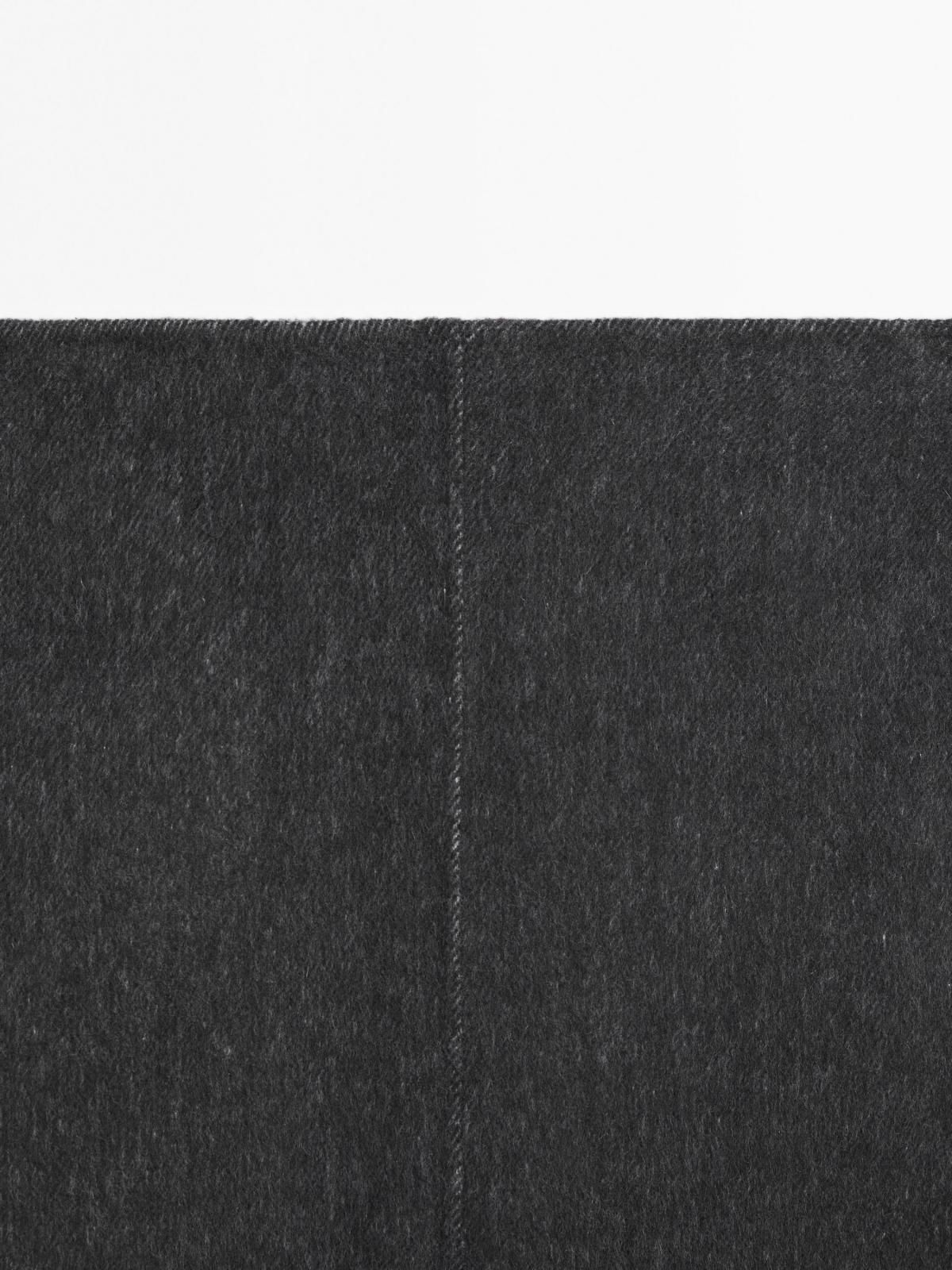 마시모두띠 퍼 디테일 울블렌드 미니 스커트 6428/972 DARK GREY - 상세 이미지 5
