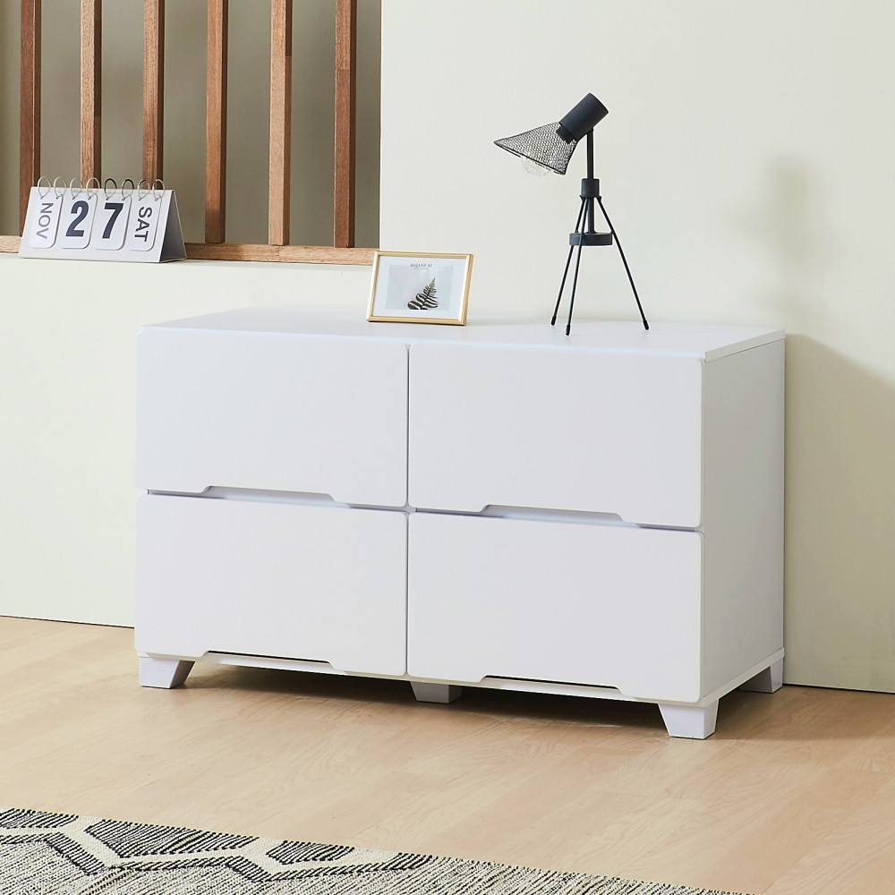 라딘 아기옷 서랍장 안방 낮은 와이드 서랍장 900x420x550mm, 2단, 멀바우 - 상세 이미지 2