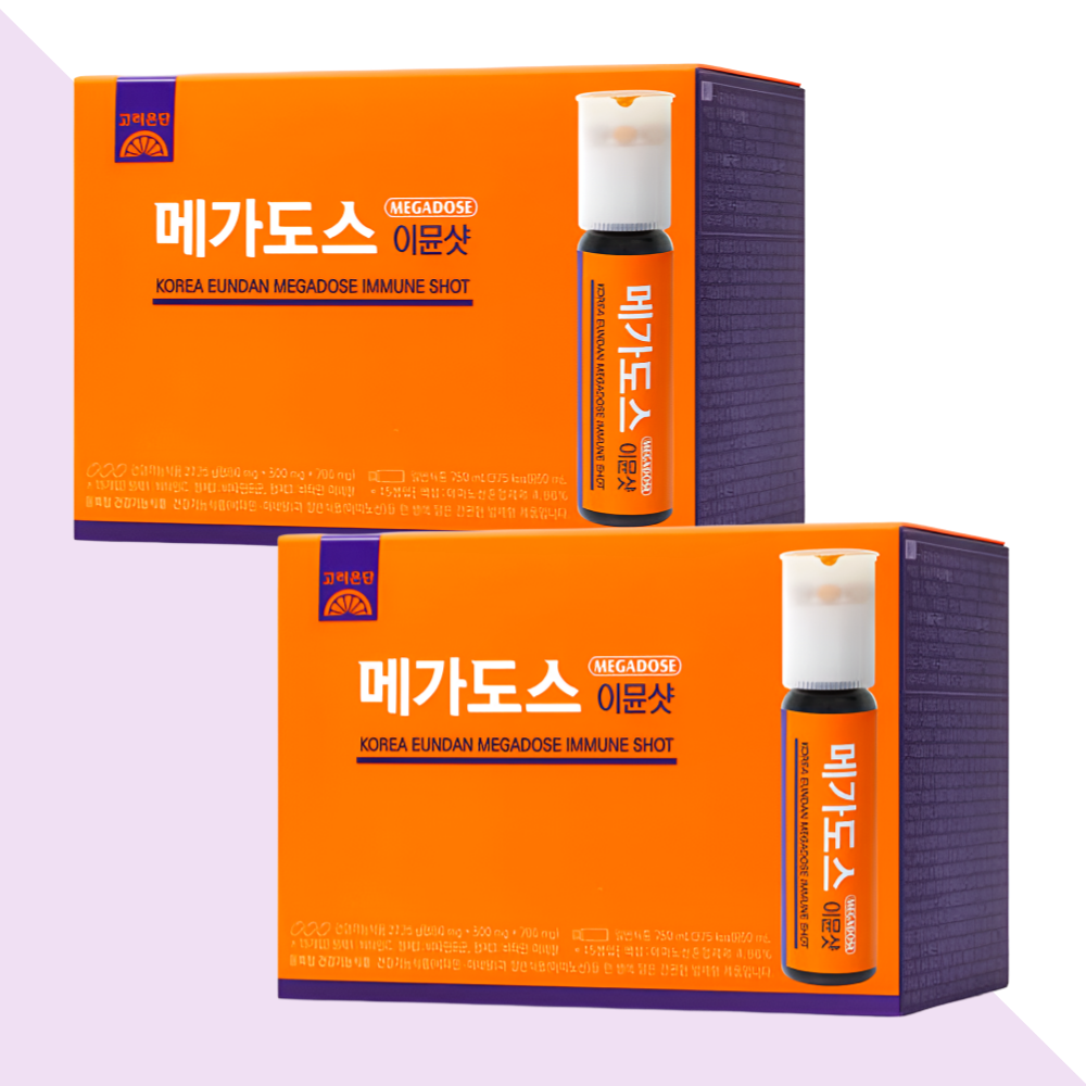 고려은단 메가도스 이뮨 샷 액상 멀티 비타민 15병X2박스 - 메인 이미지