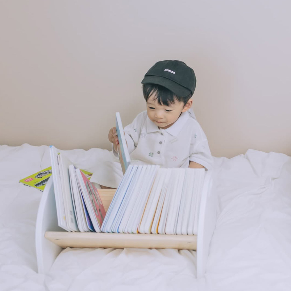 키앤비 원목 이동식 전면 책꽂이 아기 아동 1단 책장 도서 정리대 이미지 7