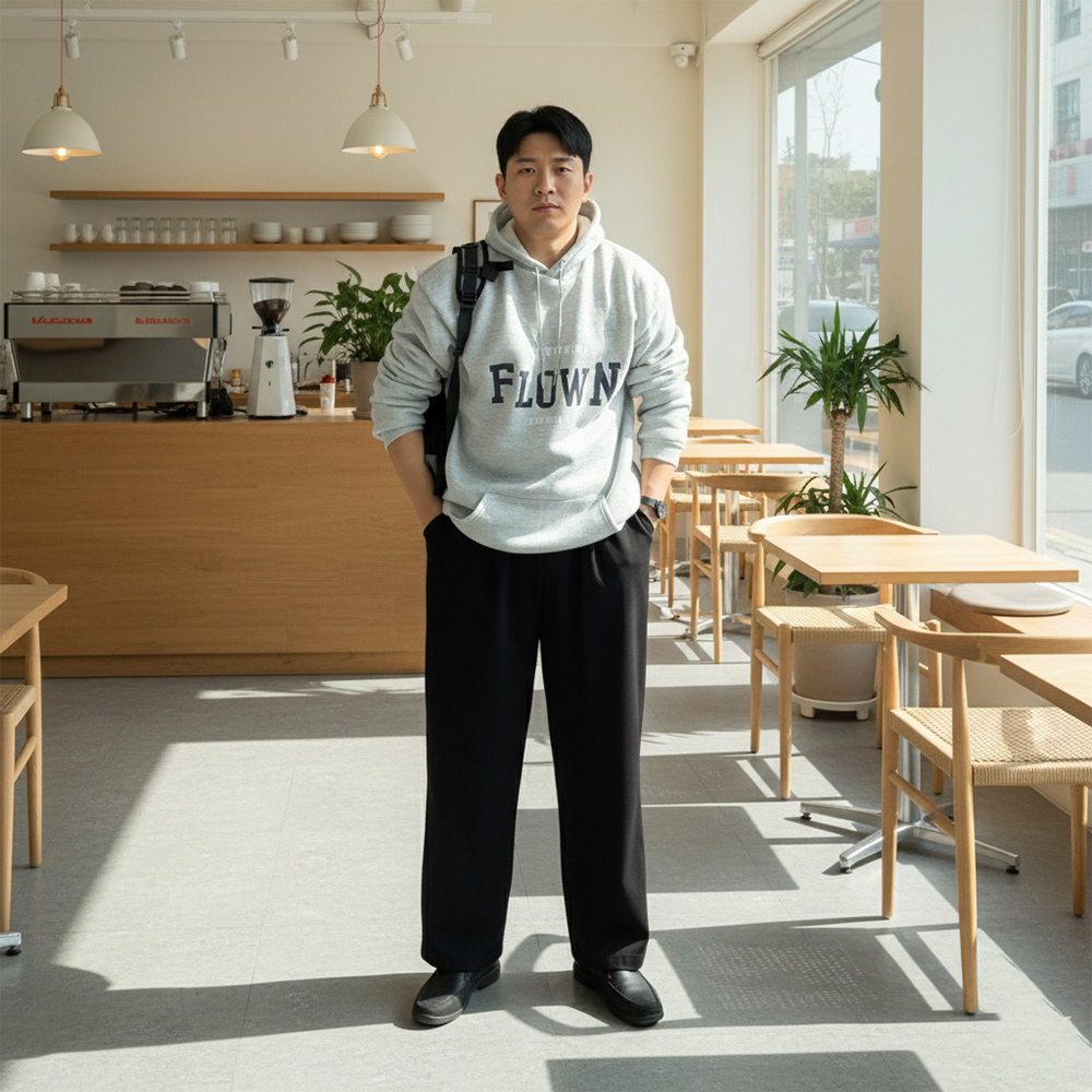1+1 남자빅사이즈후드티 남자오버핏후드티 0202 - 상세 이미지 4