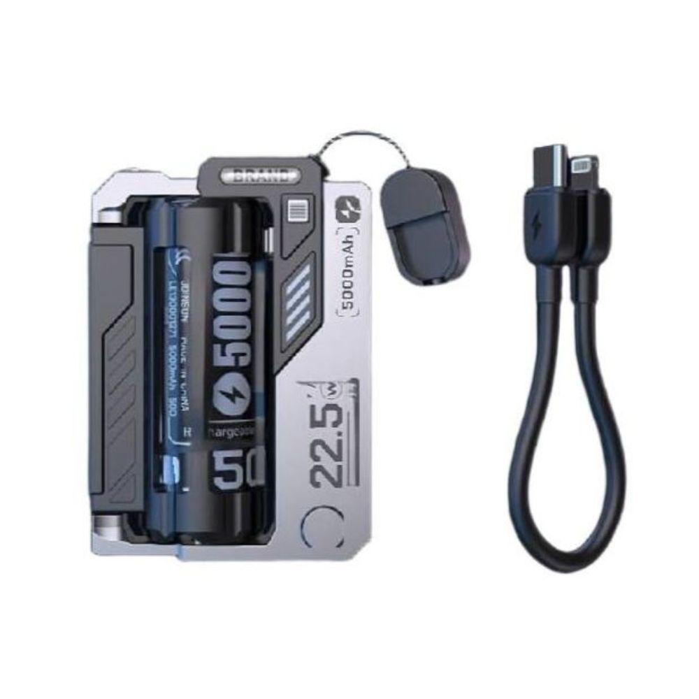 건전지 보조배터리 어댑터 고출력 고속충전 공급 실버 1개 배터리 5000mAh - 상품 이미지