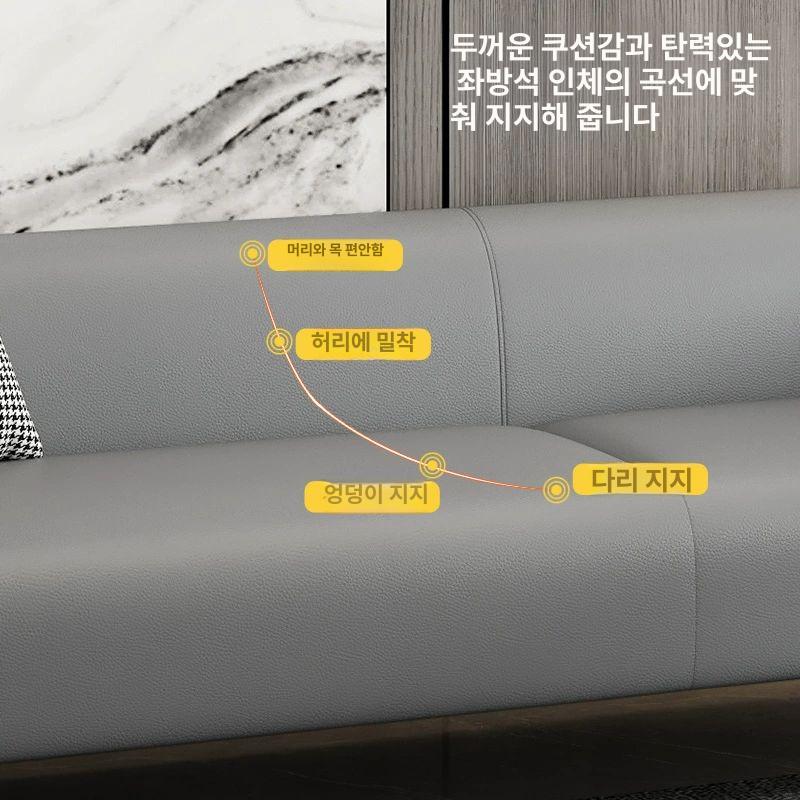 폭좁은쇼파 작은 슬림 테크니컬러 패브릭 쇼파 연한 소파 장의자 거실 연그레이 기술가죽+고탄성 스펀지 1인 80CM 배송 포함+1개 쿠션 - 상세 이미지 5