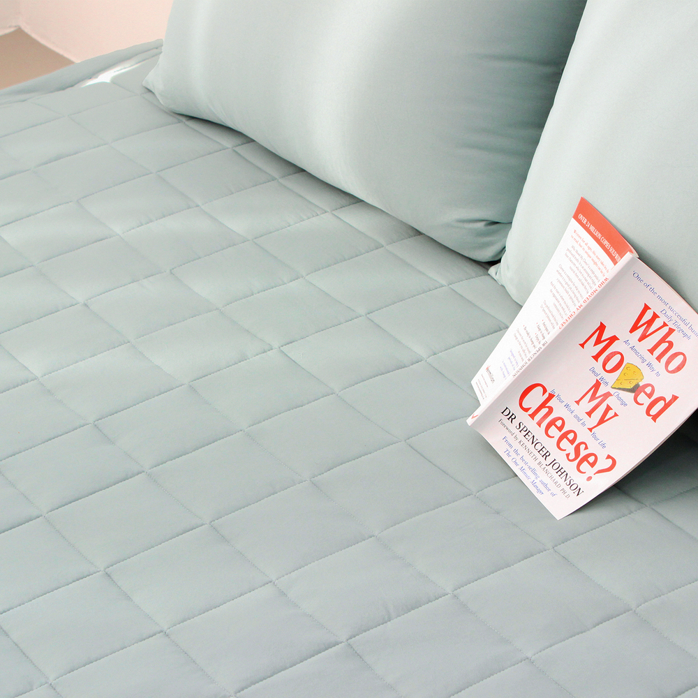 부드러운 아멜리 워싱 고정밴딩 침대패드 미스티 제이드, Q(퀸)