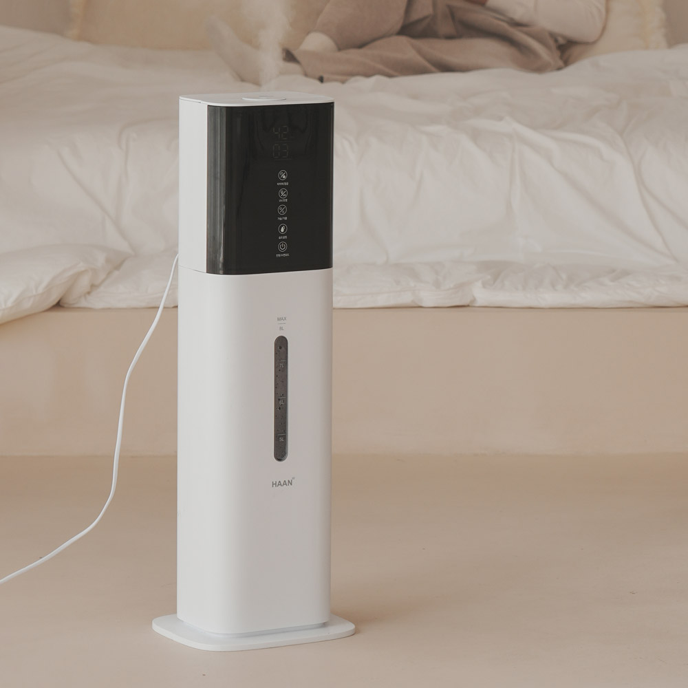 가정용 8L 복합식 가습기 타워형 무드등 대용량 간편세척 HD600A