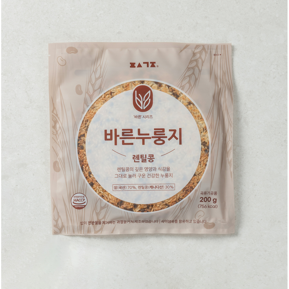 편식공장 저당밥으로 구운 바른누룽지 5가지 맛 낱개 (200g) / 국산 햅쌀 현미 보리 렌틸콩 병아리콩 - 상세 이미지 5