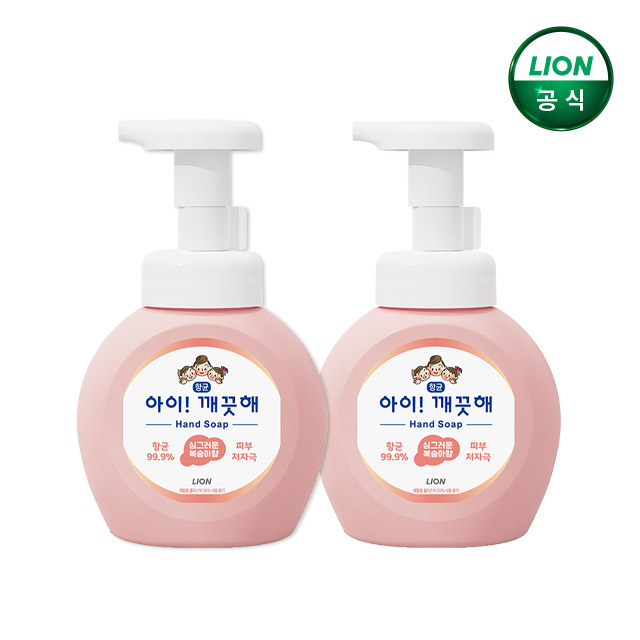 아이깨끗해 핸드워시 복숭아 250ml 본품 x 2개 - 메인 이미지