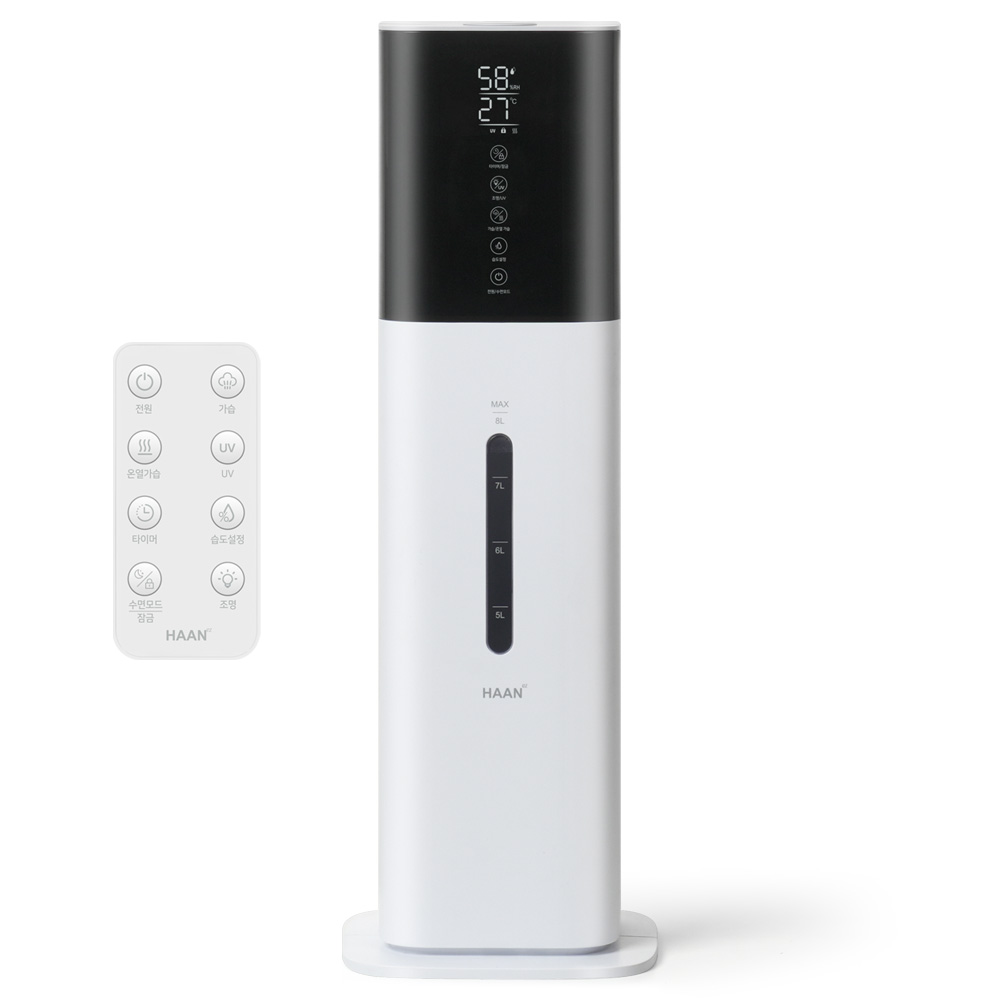 가정용 8L 복합식 가습기 타워형 무드등 대용량 간편세척 HD600A