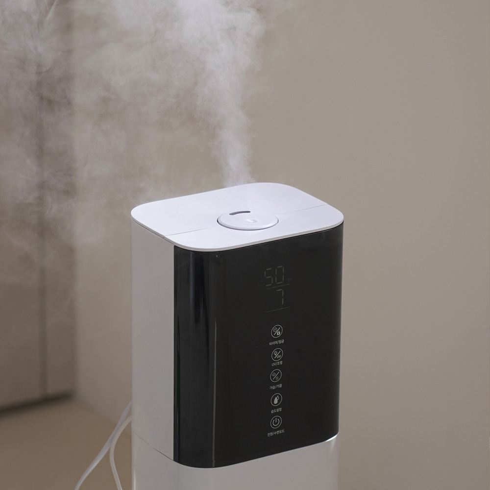 가정용 8L 복합식 가습기 타워형 무드등 대용량 간편세척 HD600A