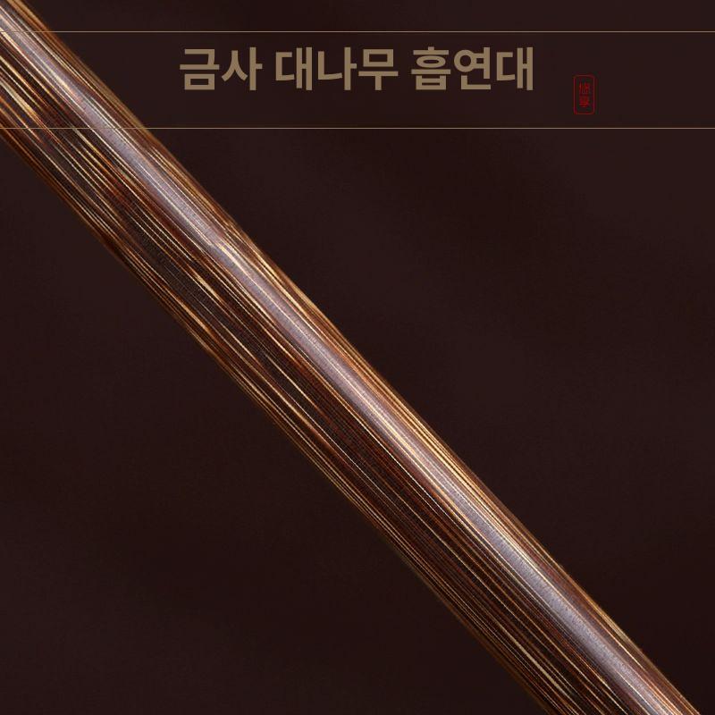 곰방대 담뱃대 소품 선물용 대나무 금사죽 시가렛 고급형 연초 옛날식 펜치 어르신 손잡이 18cm 금사죽 담배파이프 - 상세 이미지 4