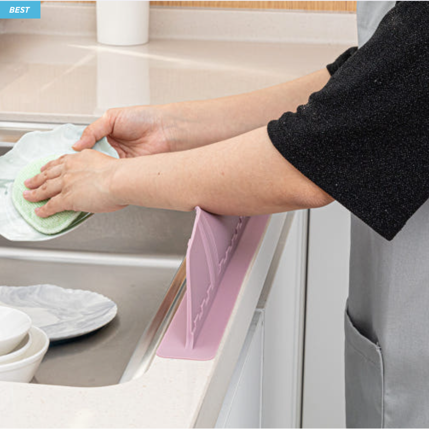 [와이드] 싱크대 실리콘 물막이 물받이 설거지 물튀김방지 가림막 워터펜스 75cm