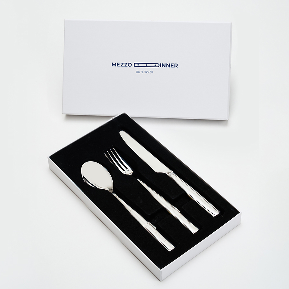 에지리 메조 G10 고급핸들 스테인리스 커트러리 디너 세트 (스푼 포크 나이프)
