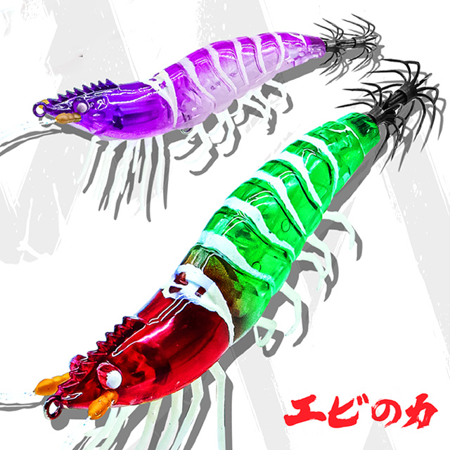 치카라 야광 리얼 쉬림프 새우 에기 UV 케이무라 새우모양 레드헤드, 5cm - 상세 이미지 3