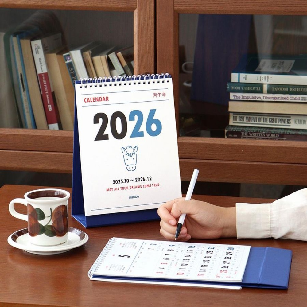 2026년 탁상달력 2025년 하반기 달력 절기 음력 1년 미니 넘기는 연달력 이미지 6