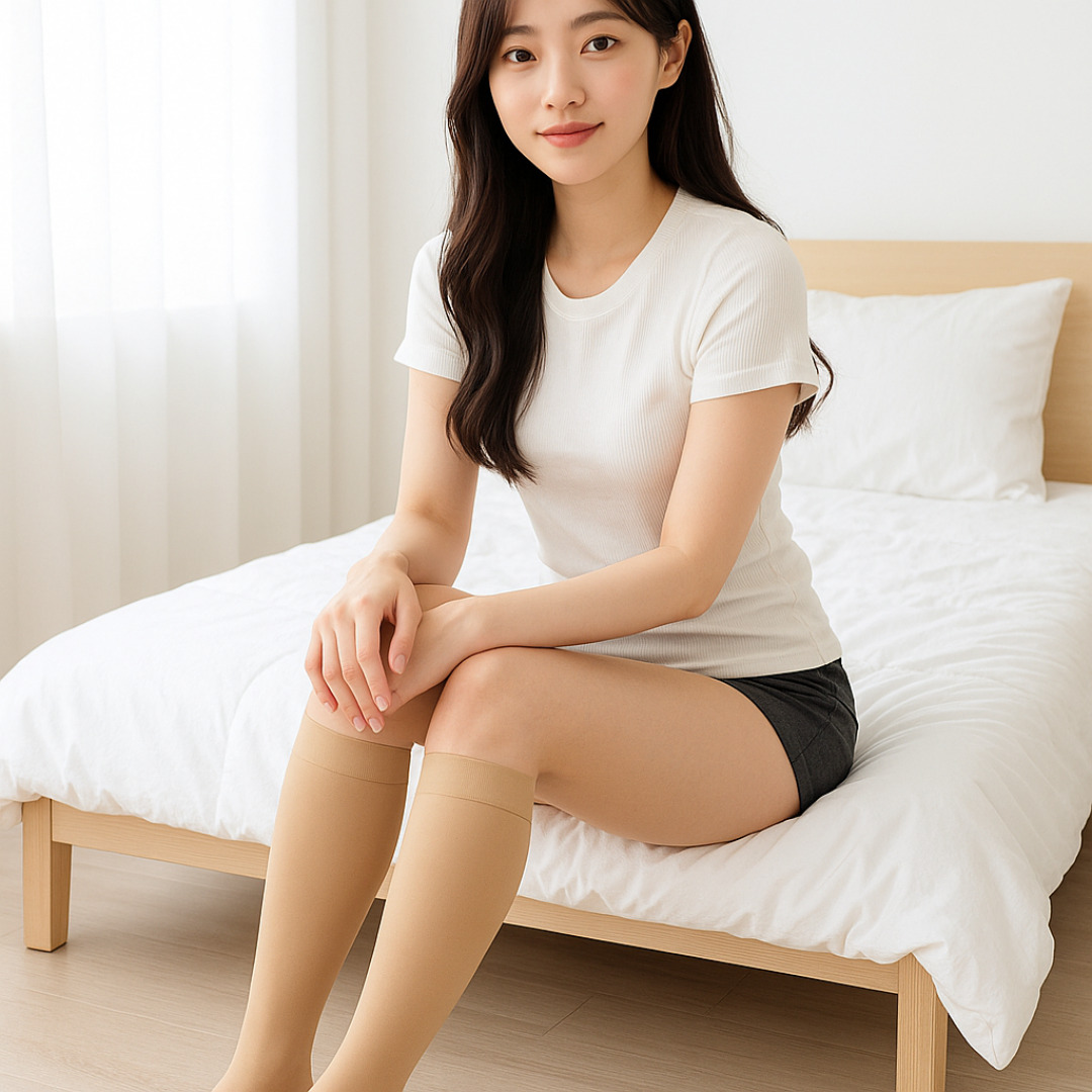 1+1 얇은 탄력밴드 종아리 압박 스타킹 의료기기 하지정맥 혈액순환 - 상세 이미지 4
