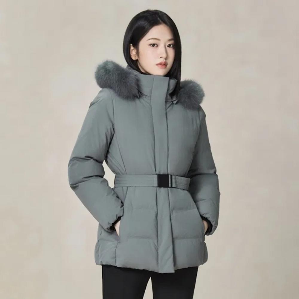 네파 패딩 여성 구스다운 거위털 겨울패딩 벨트 이미지 7