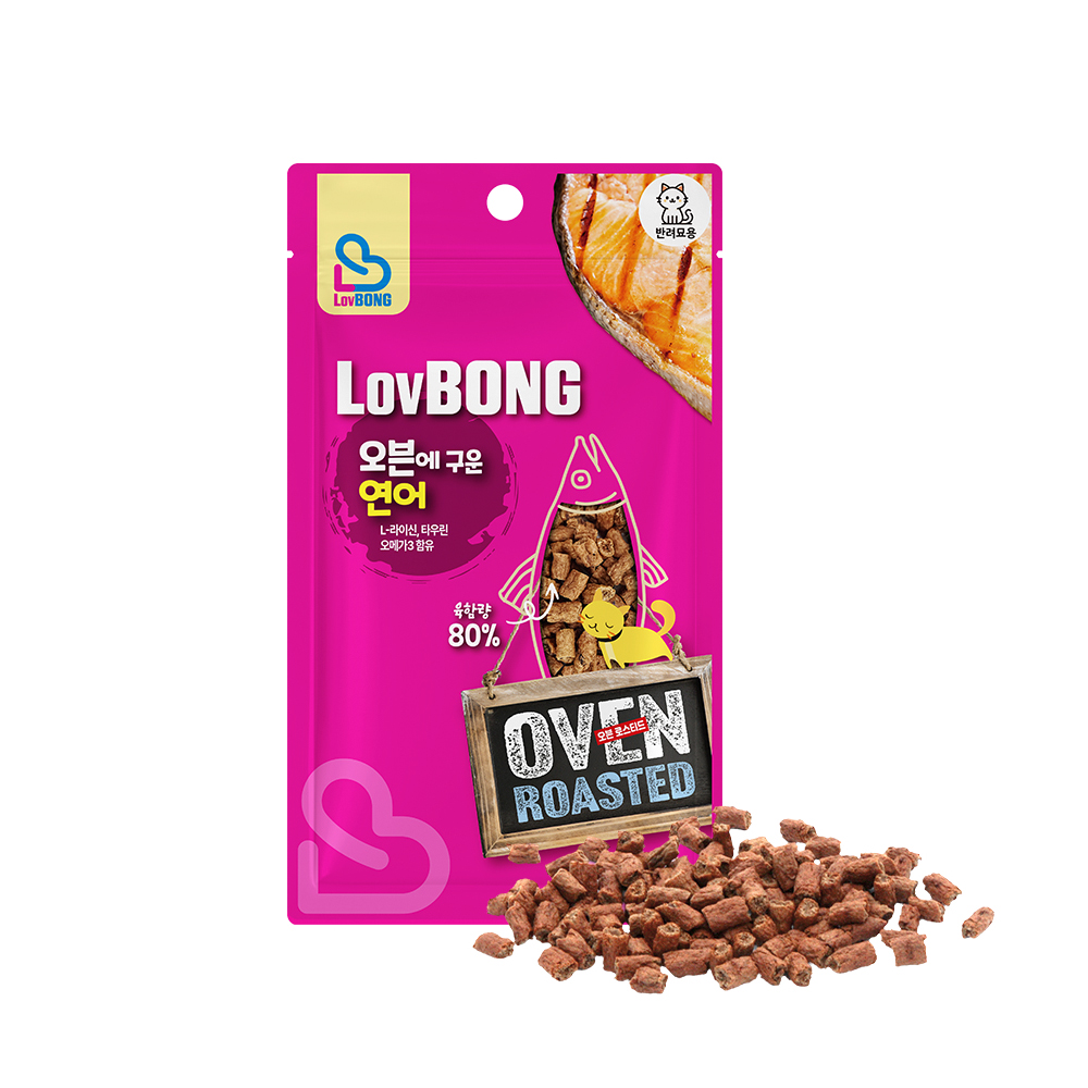 러봉 오븐에 구운 져키 고양이간식 연어, 30g, 1개 제품 이미지