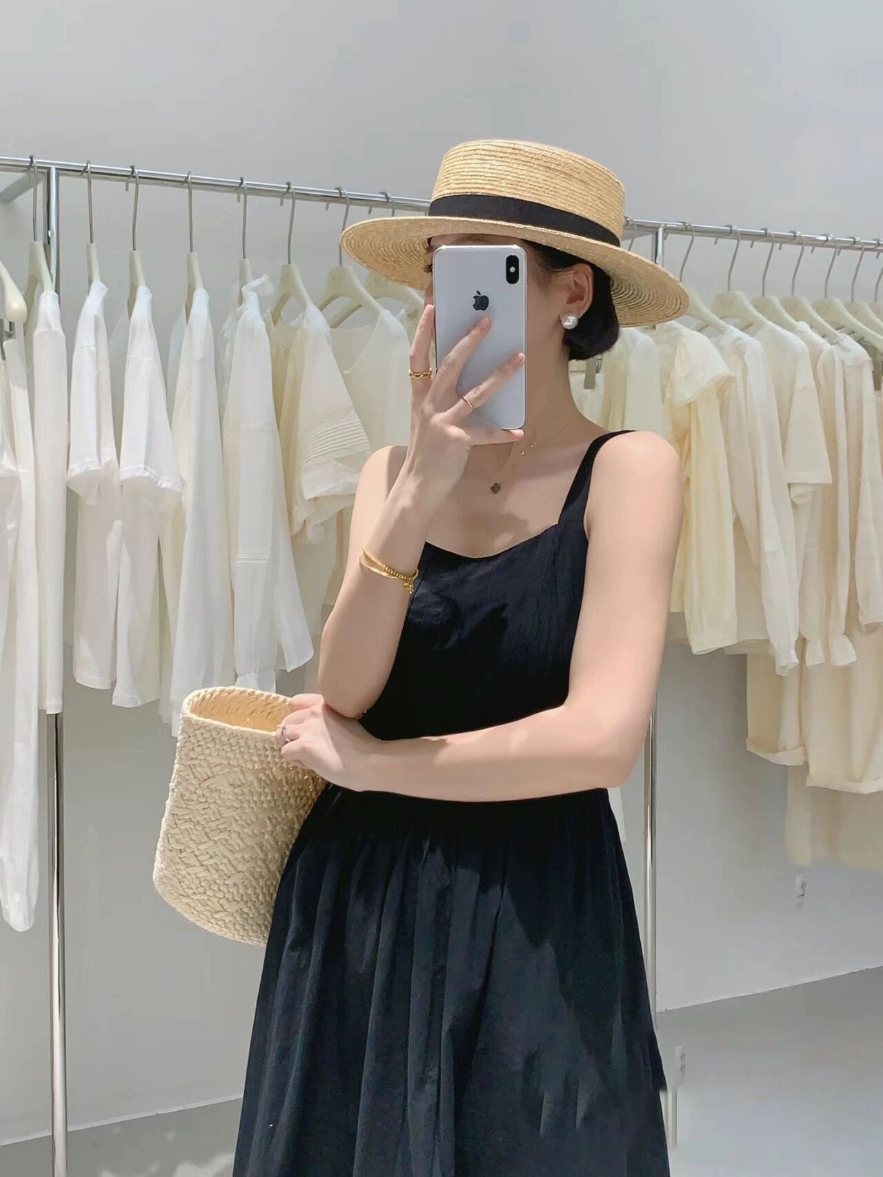 휴양지룩 화이트 롱원피스 루즈핏 민소매 여름휴가패션 여성 동남아 바캉스룩 화이트 L - 상세 이미지 4
