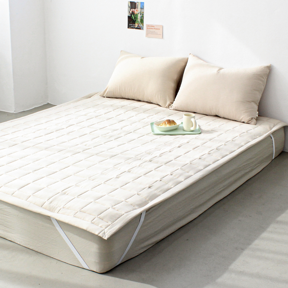 부드러운 아멜리 워싱 고정밴딩 침대패드 매그놀리아, Q(퀸)