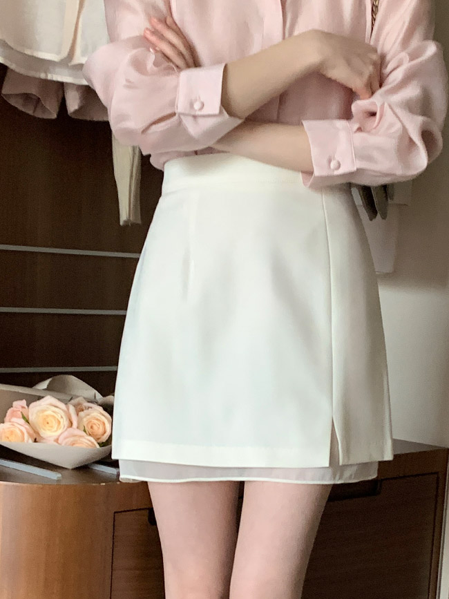 벨라 쉬폰 트임 미니 스커트 sk6887 - 상세 이미지 2