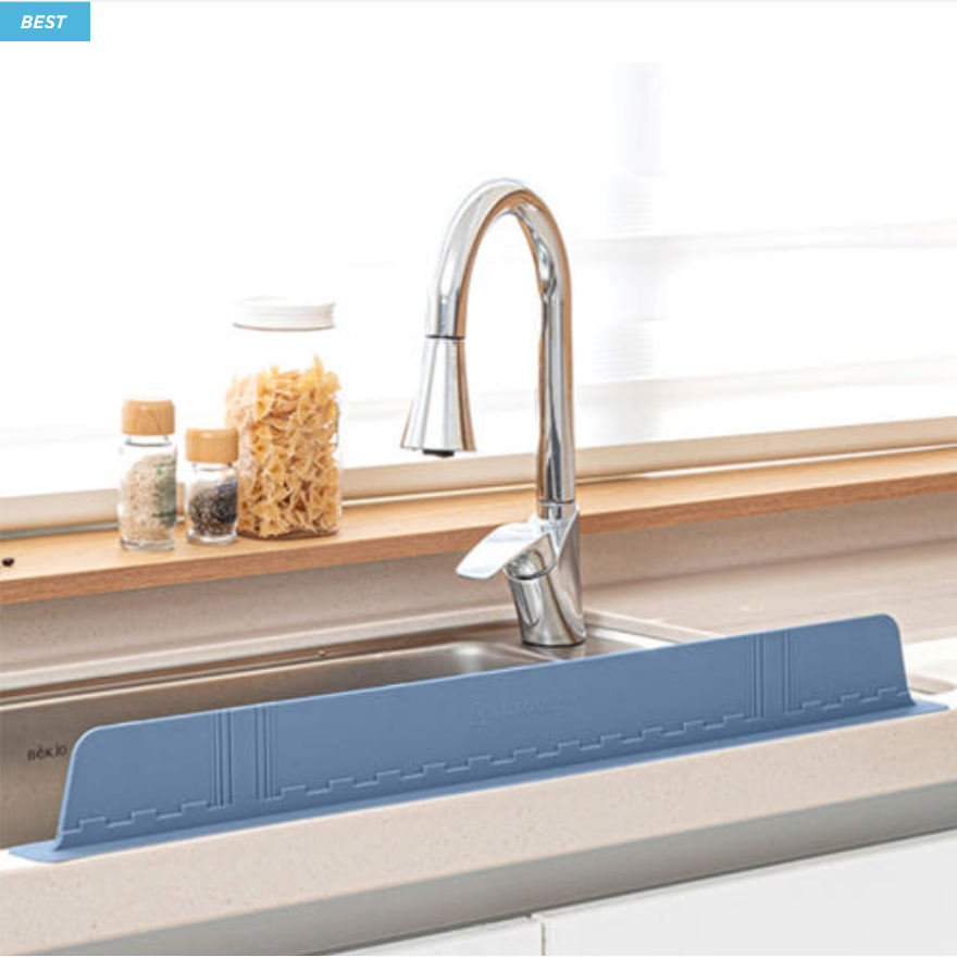 [와이드] 싱크대 실리콘 물막이 물받이 설거지 물튀김방지 가림막 워터펜스 75cm