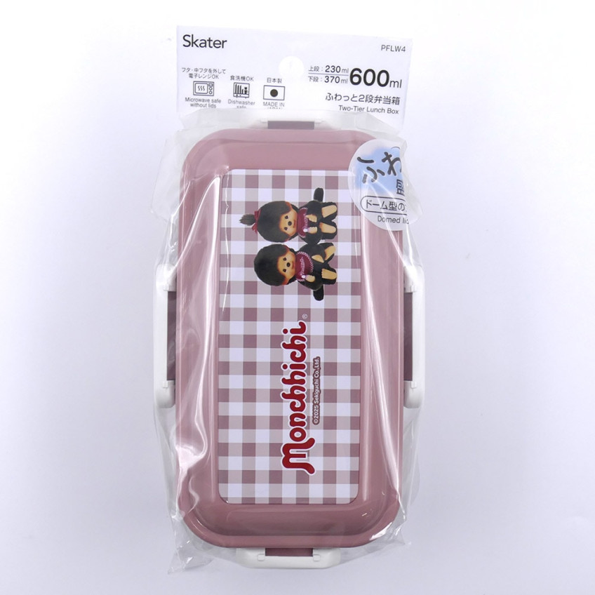 스케이터 몬치치 캐릭터 식기세척기대응 4면락 2단 도시락 런치박스 600ml PFLW4 - 주방·식기 - 하카타몰