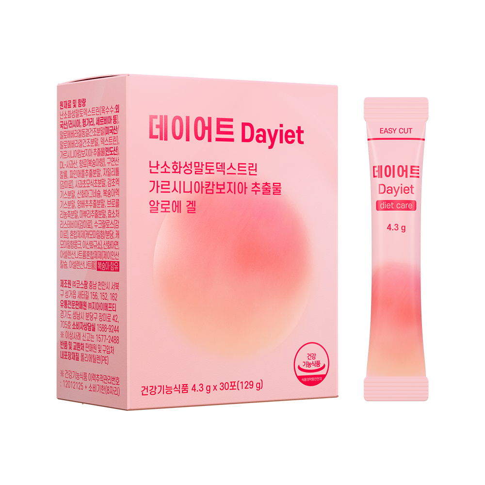 데이어트 복숭아맛 가르시니아 체지방관리 다이어트보조제 30포, 1개 - 메인 이미지