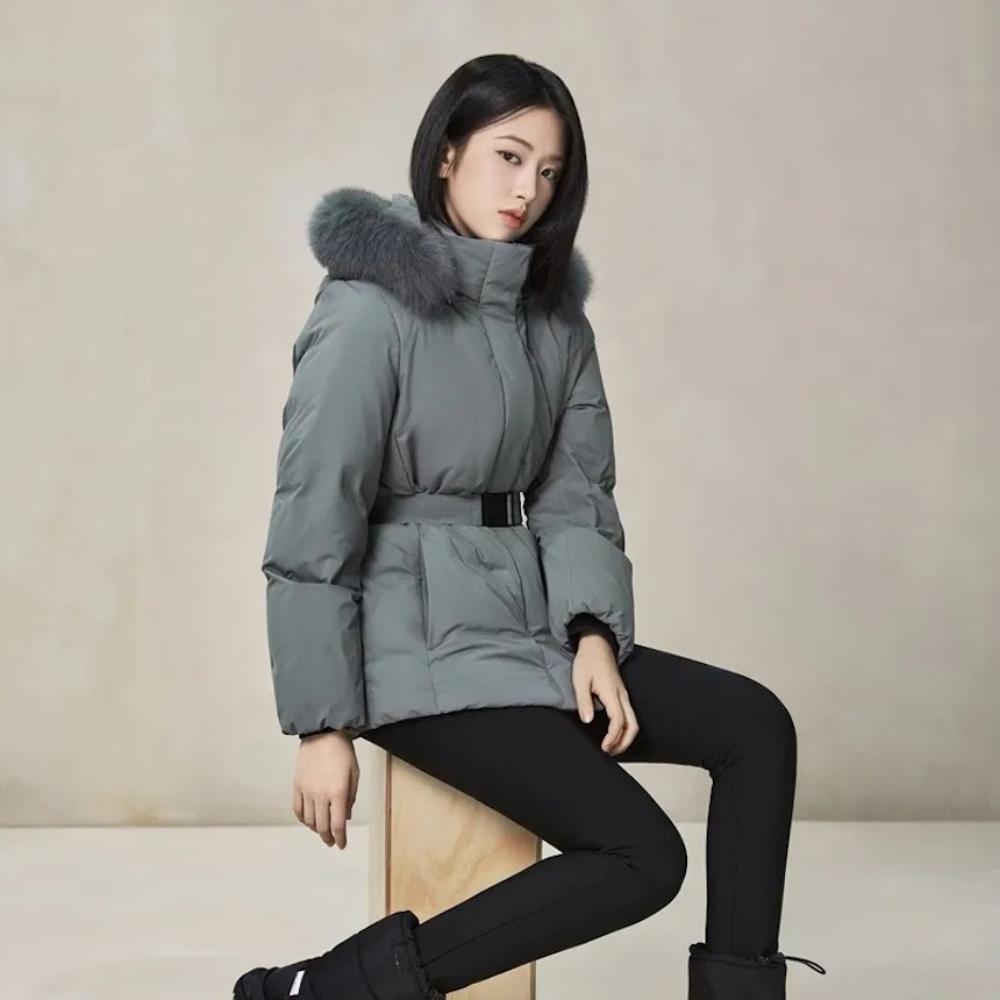 네파 패딩 여성 구스다운 거위털 겨울패딩 벨트 이미지 8