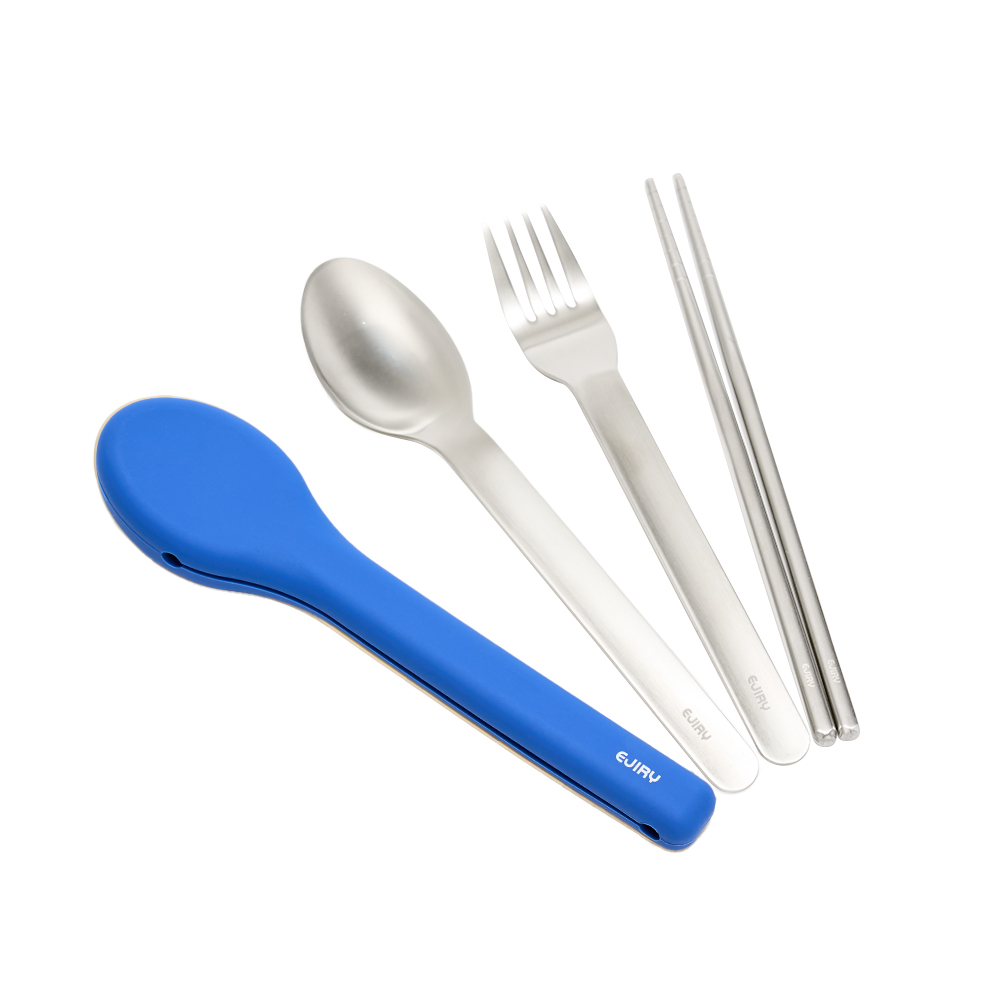에지리 젤리빈 스테인리스 무소음 수저세트 (포크 스푼 젓가락)