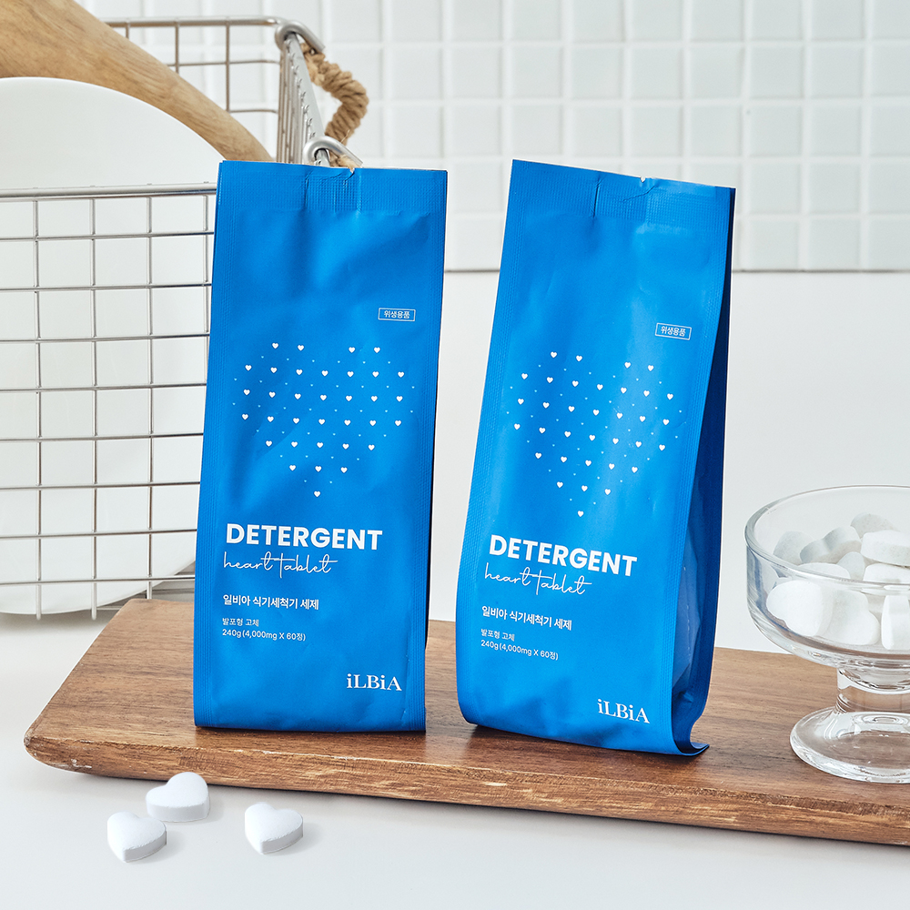 [책임환불제 100%] 일비아 하트 식기세척기 세제 올인원 아기식세기세제 린스 타블랫 60개입, 2개