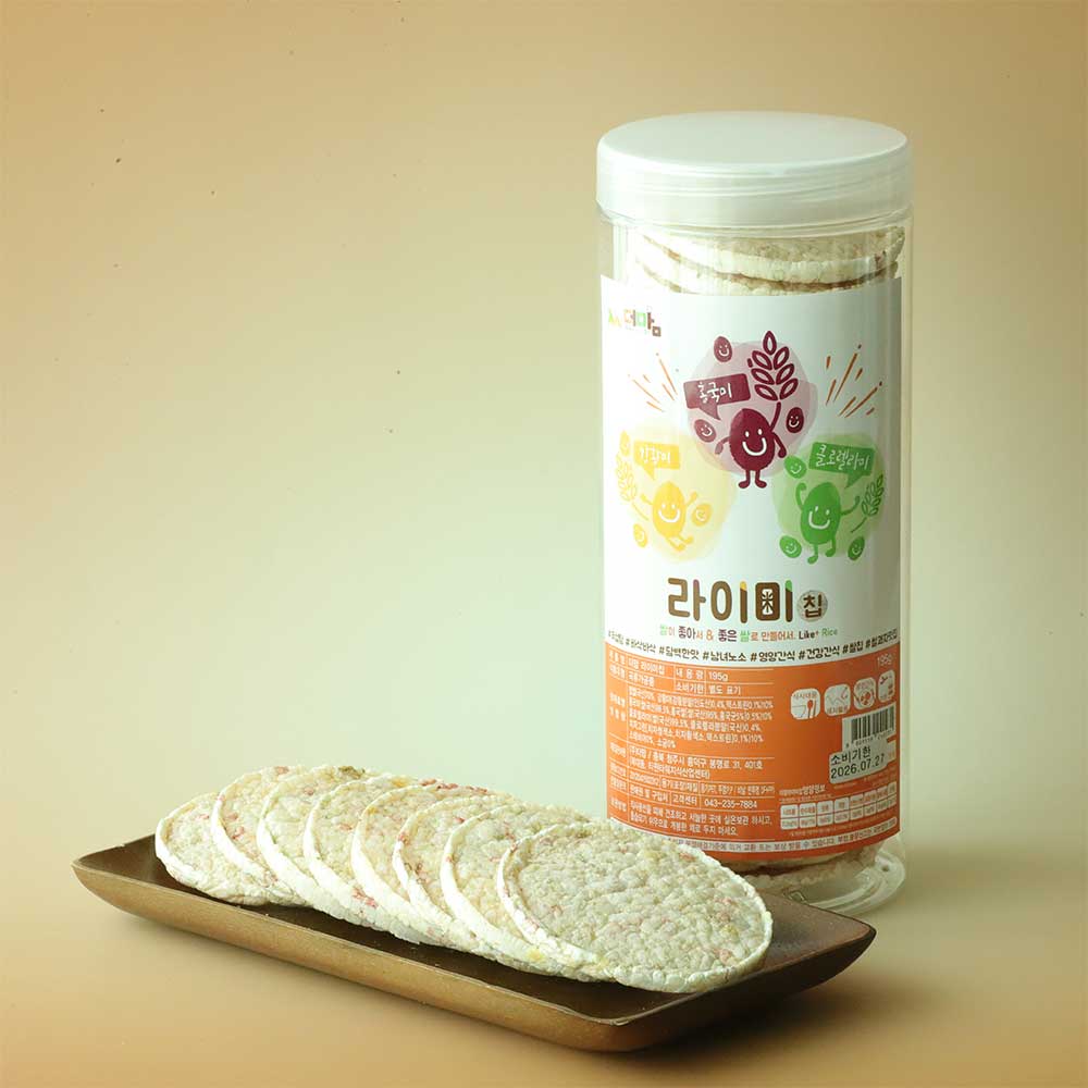 아기과자 라이미칩 우리쌀 쌀과자 임산부간식 더맘 - 상품 이미지