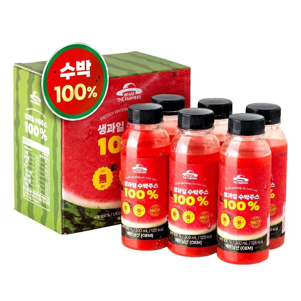 왓더파머스 얼린 생과일 살얼음 수박주스 6병 - 상품 이미지