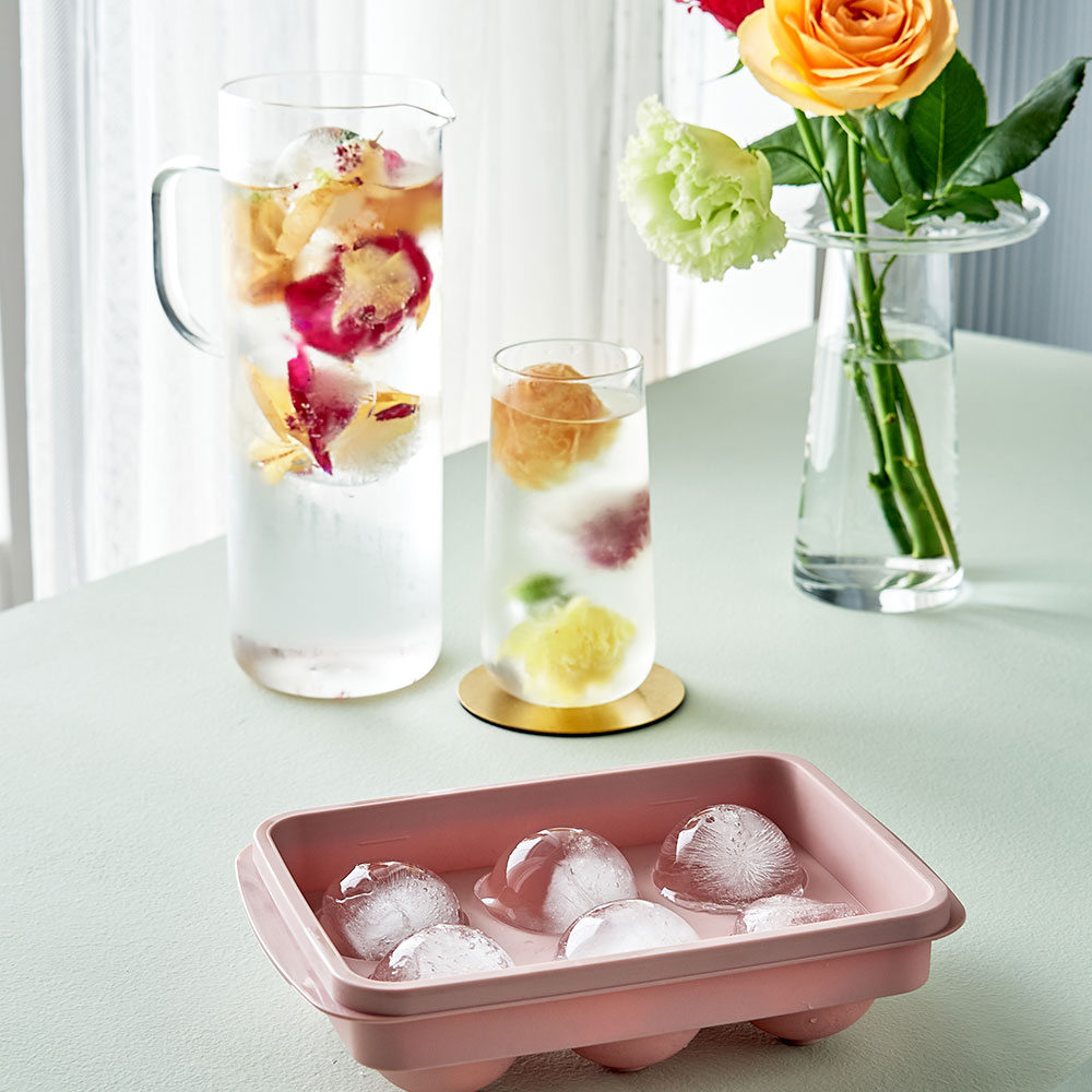 [N단독구성] 이지앤프리 위스키 하이볼 칵테일용 대왕 빅 아이스볼 얼음 트레이 아이스트레이 3P 핑크 블루 그린 컬러 3종 세트 외 얼음 보관함