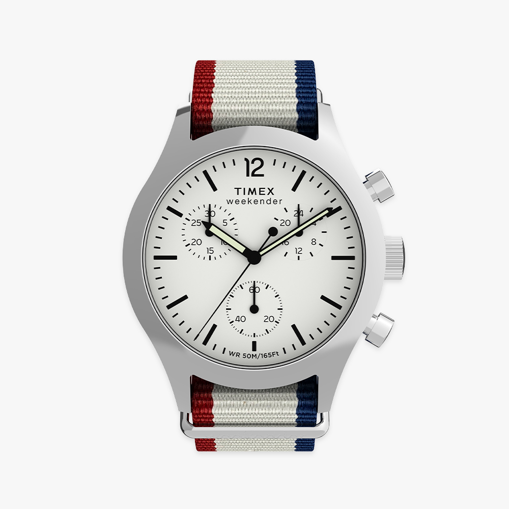타이맥스 위켄더 뉴잉글랜드 크로노그래프 스트라이프 남성시계 40mm TW2Y15800 - 메인 이미지