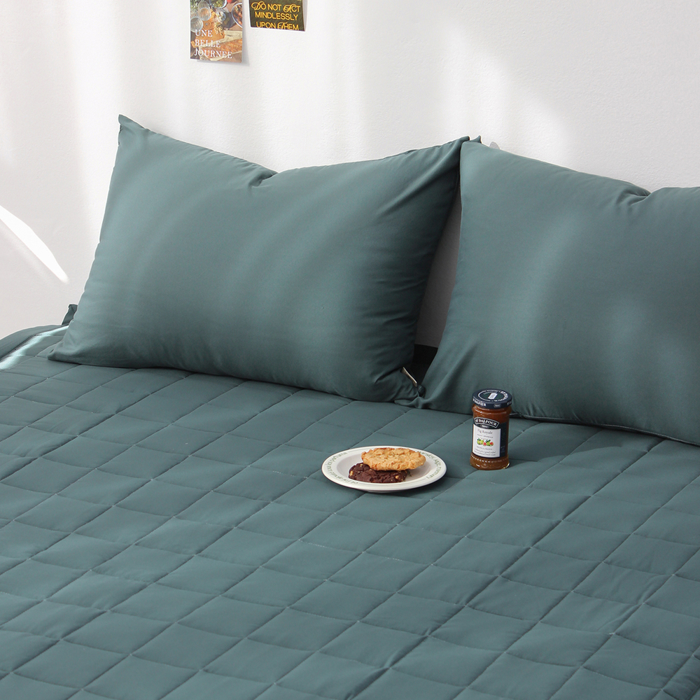 부드러운 아멜리 워싱 고정밴딩 침대패드 레인 포레스트, SS(슈퍼싱글)