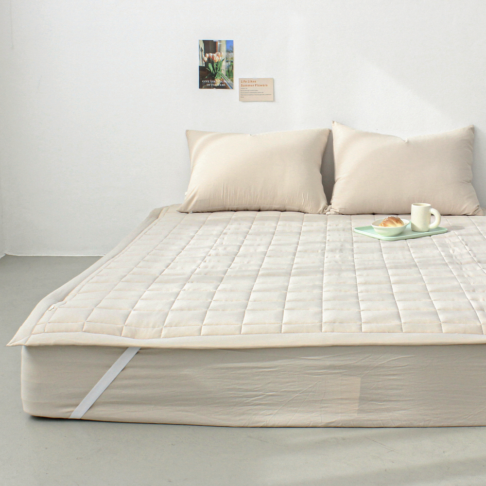 부드러운 아멜리 워싱 고정밴딩 침대패드 매그놀리아, Q(퀸)