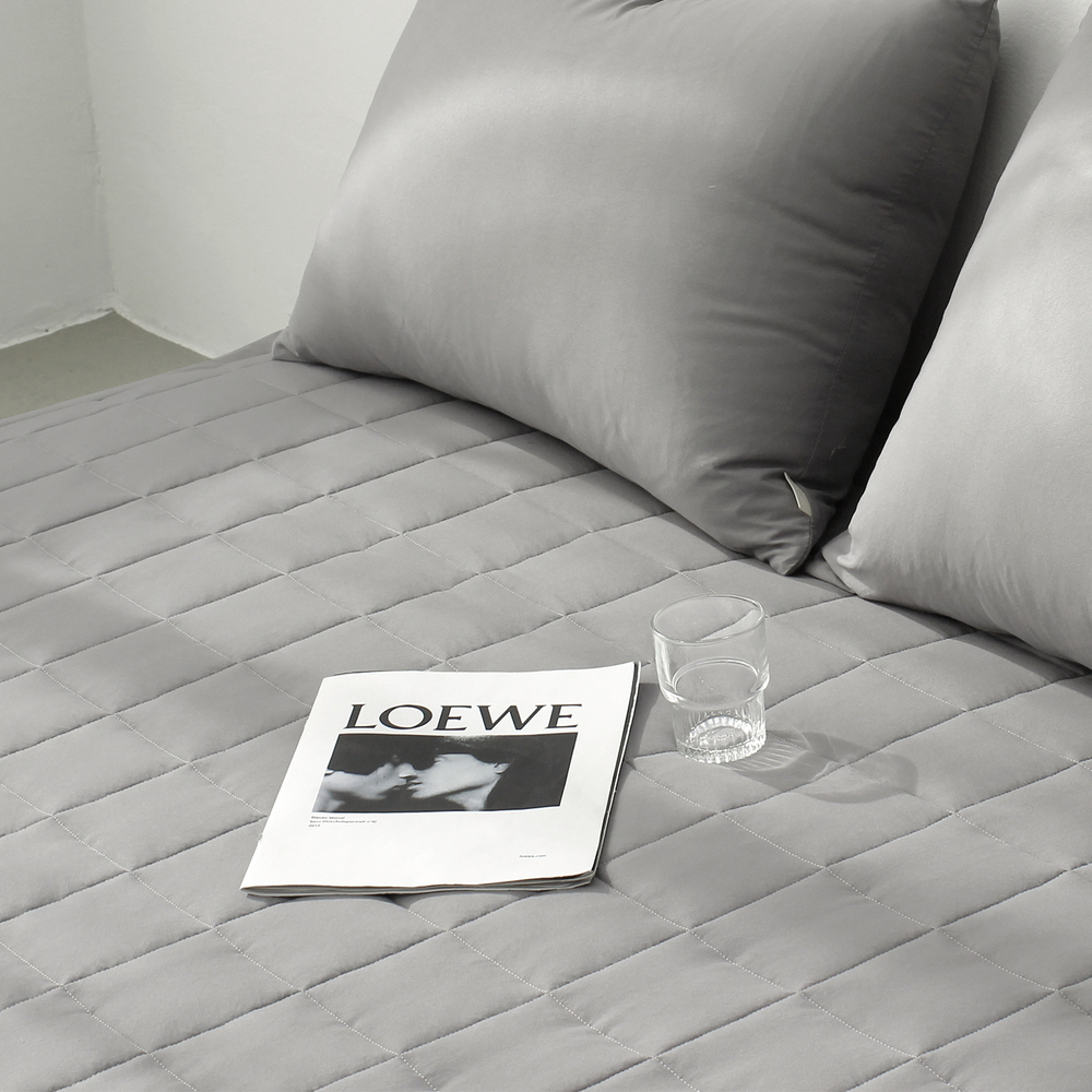 부드러운 아멜리 워싱 고정밴딩 침대패드 얼티 그레이, SS(슈퍼싱글)