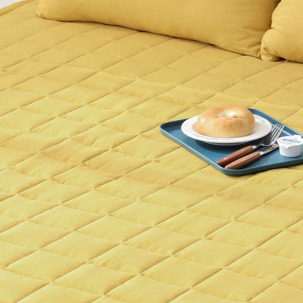 부드러운 아멜리 워싱 고정밴딩 침대패드 아메리칸 옐로우, SS(슈퍼싱글)