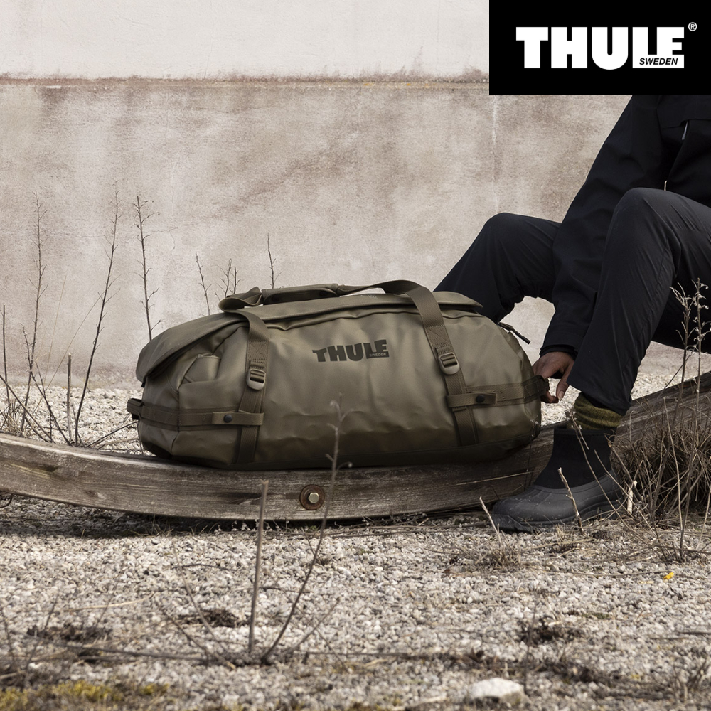 툴레 뉴 캐즘 캠핑 여행용 스포츠 방수 가방 더플백 겸용 40L, 딥카키