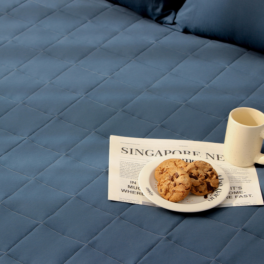 부드러운 아멜리 워싱 고정밴딩 침대패드 클래식블루, SS(슈퍼싱글)