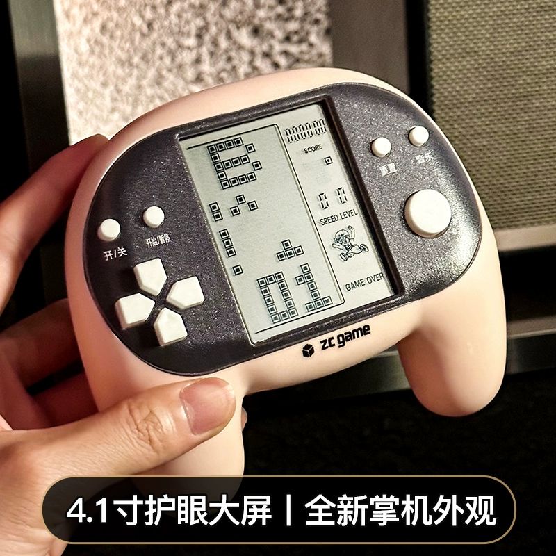 솔비에 레트로게임기 오락기 콘솔 가정용 미니 휴대용 오락실 고전게임 먹그린 손잡이 대화면 26종 배터리형 - 상세 이미지 5