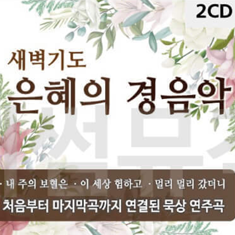 복음성가 CCM메들리 은혜로운묵상경음악 교회찬송가반주 새벽기도연주곡 찬양집 2CD - 상품 이미지