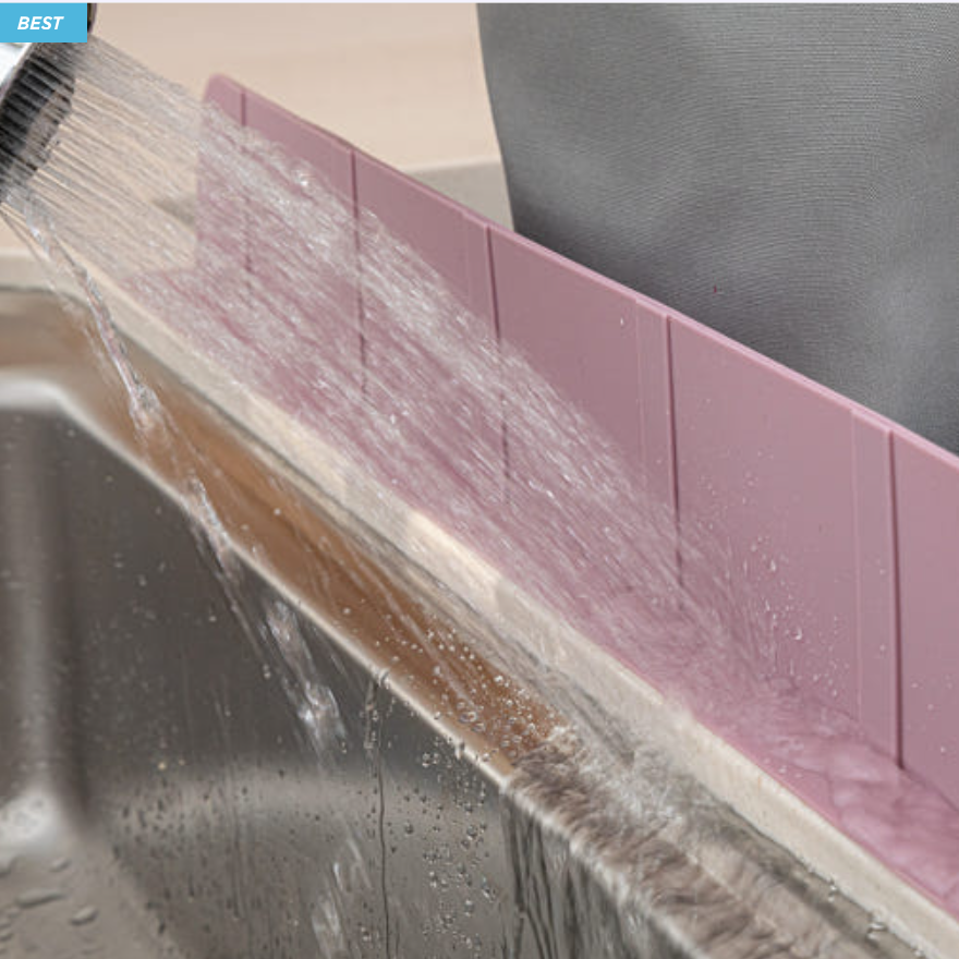 [와이드] 싱크대 실리콘 물막이 물받이 설거지 물튀김방지 가림막 워터펜스 75cm