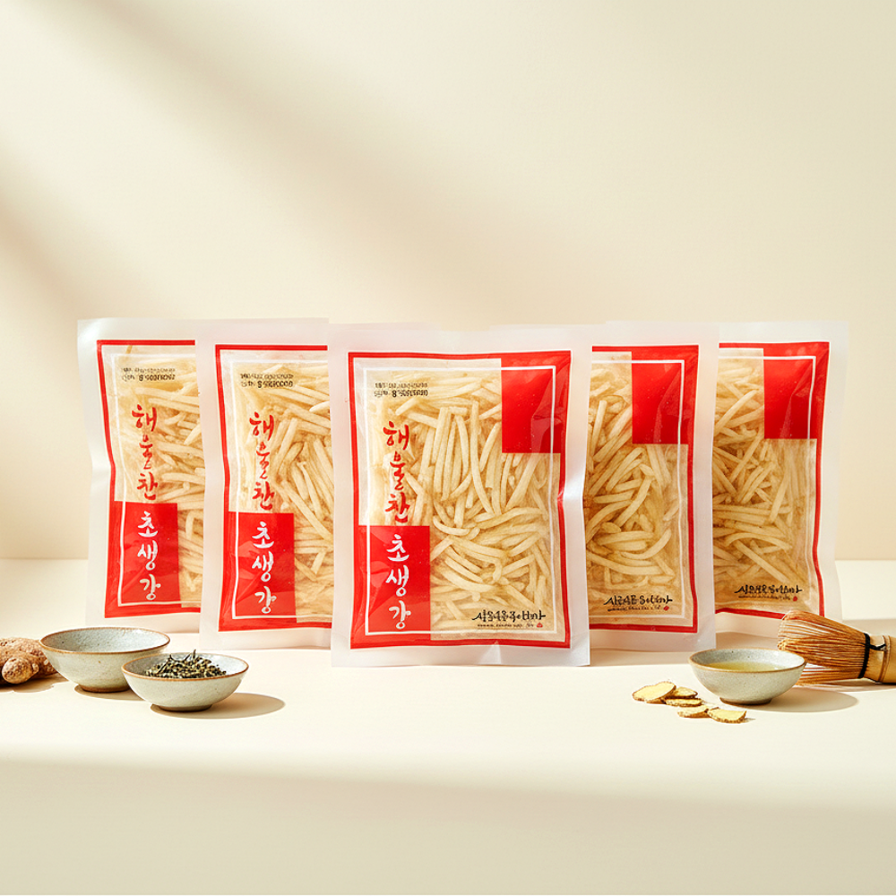 다온다 깔끔 1회용 초생강 생강채 1박스(100g 100개) 장어 구이 업소용 해울찬 - 상세 이미지 2