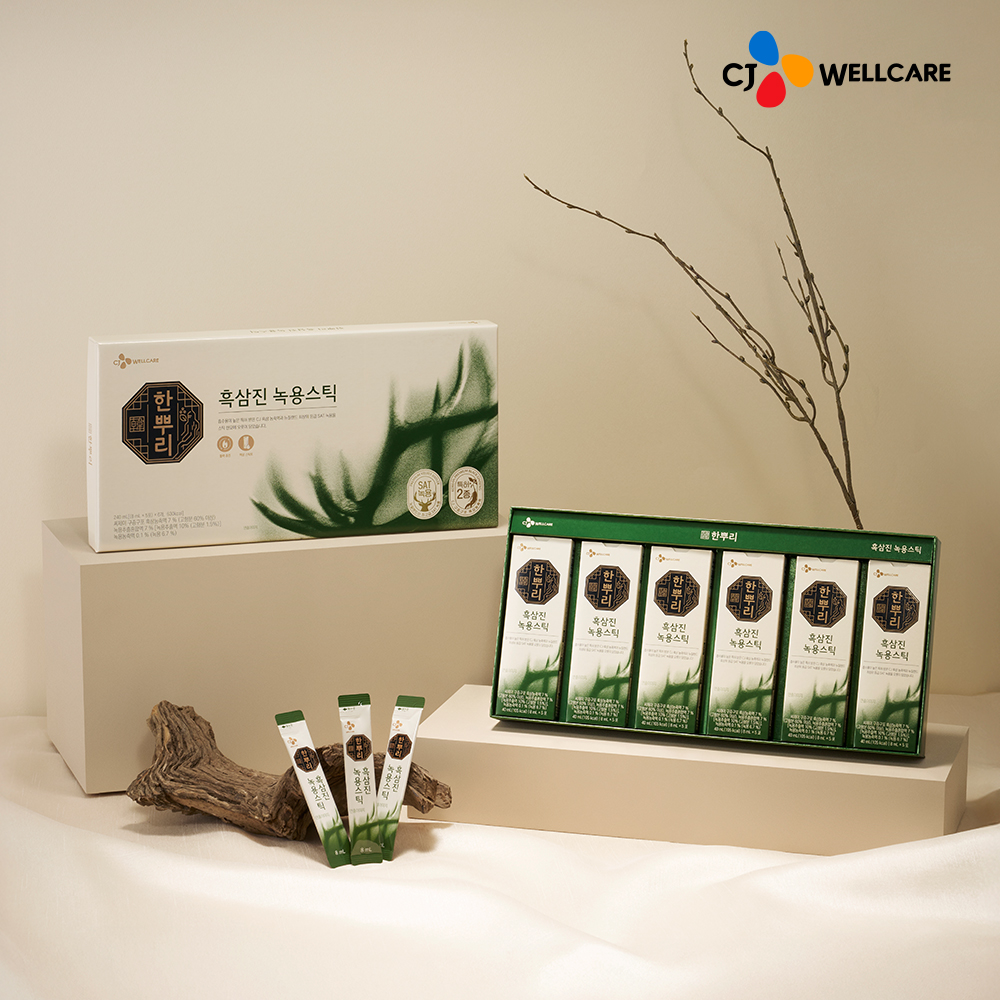 CJ웰케어 한뿌리 흑삼진 녹용스틱 (쇼핑백포함) 30포, 2개