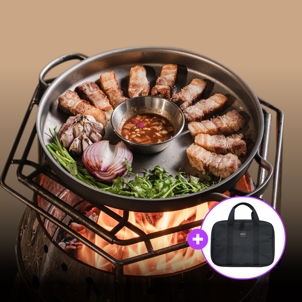 800도씨 티타늄 캠핑 그리들 30cm 가방 세트