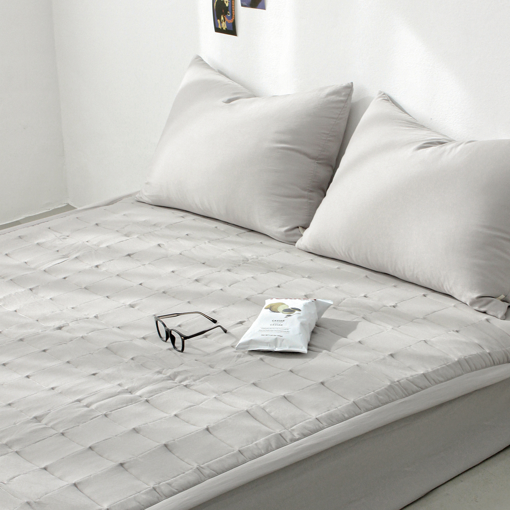 부드러운 아멜리 워싱 고정밴딩 침대패드 샌드브라운, DK(더블킹)